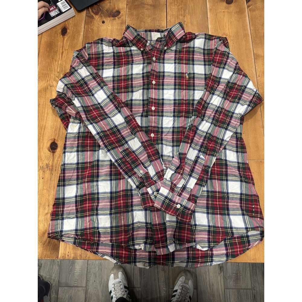 Polo Ralph Lauren Men's XL Classic Fit Plaid Button-Down Shirt Long Sleeve